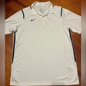 White Nike polo
